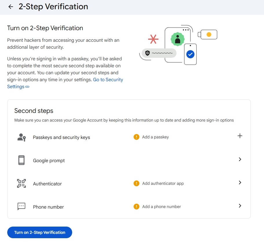 A Google account security